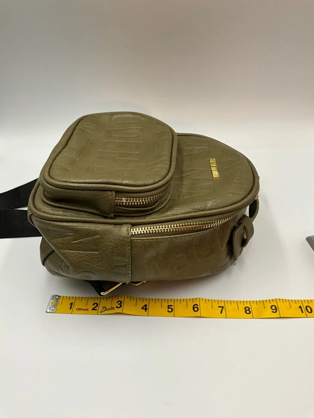 Steve Madden Mini Backpack Olive with Tassel Charm